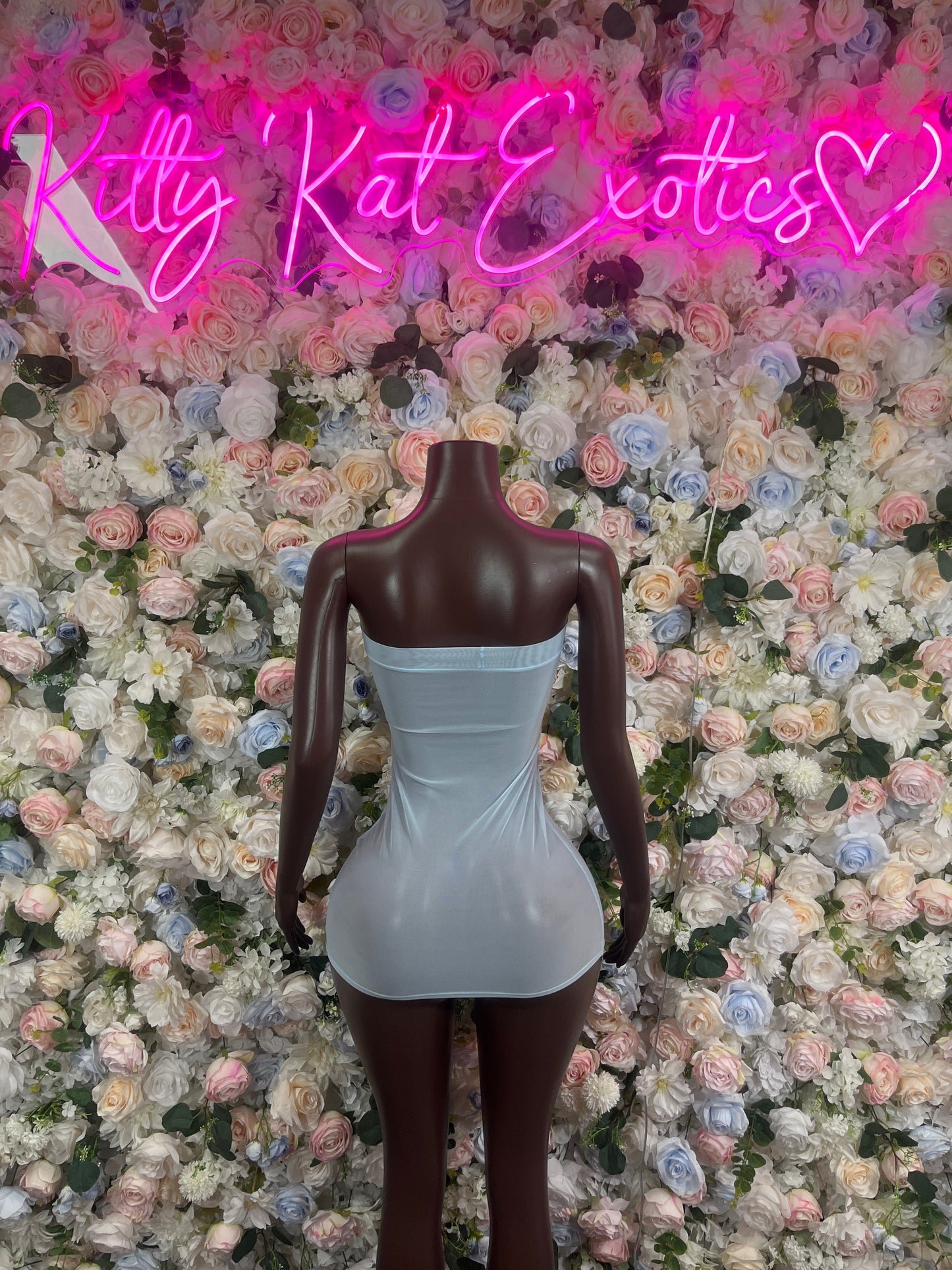 Blue Mesh Dress Exotic Dancewear