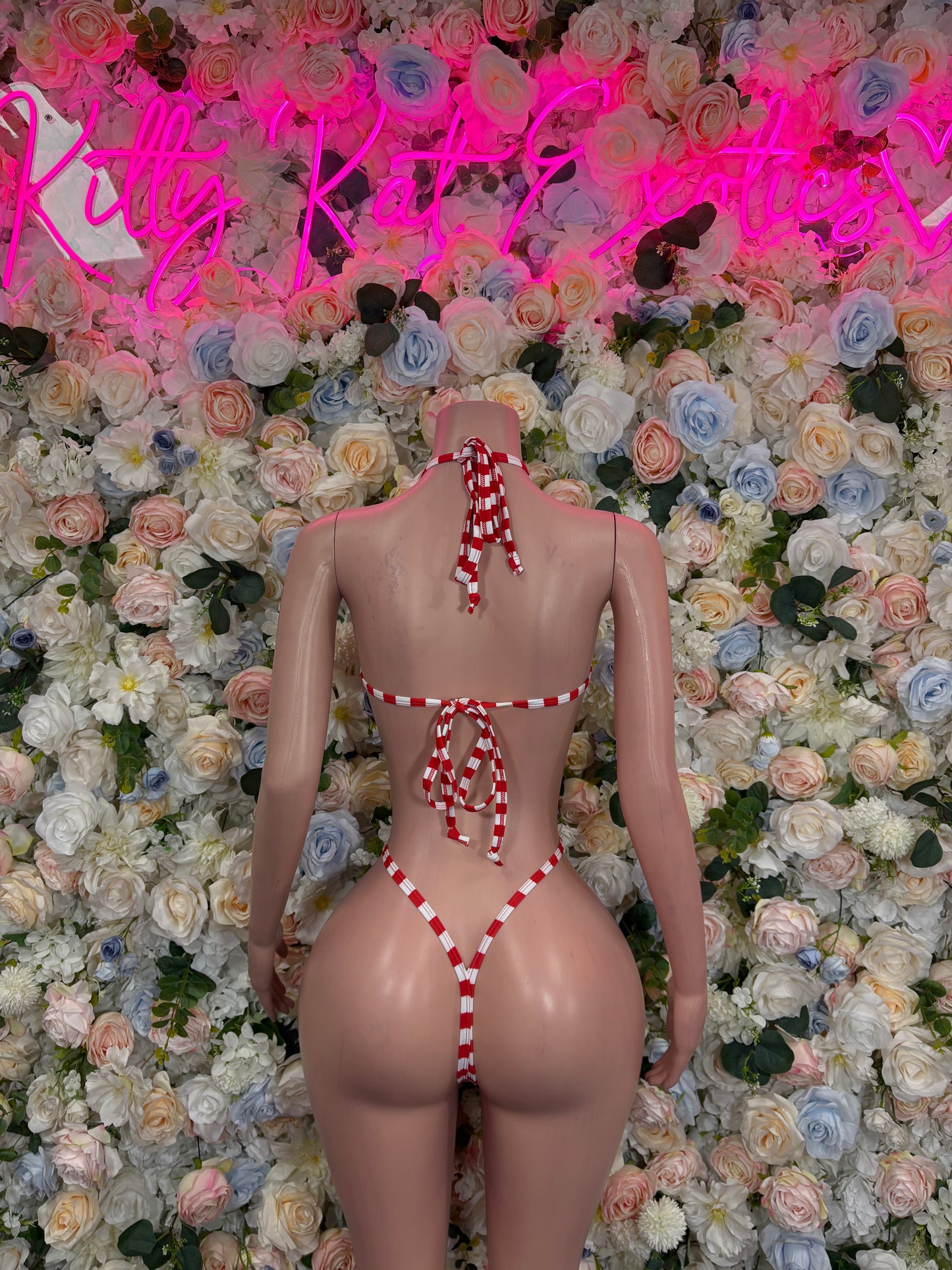 Christmas Costume One Piece Slingshot Outfit – Holiday Bartender Dancewear Set for Holiday Parties