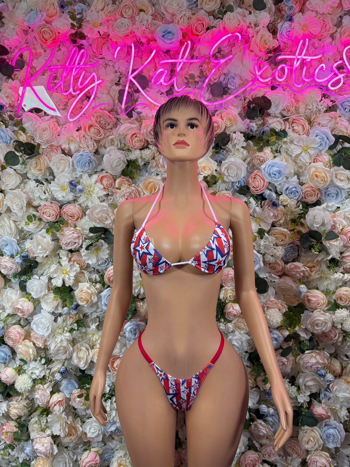 4th of July Bikini - Bottlegirl Two Piece Bartender  Patriotic Swimsuit for Beach, Pool Parties, or Summer Fun