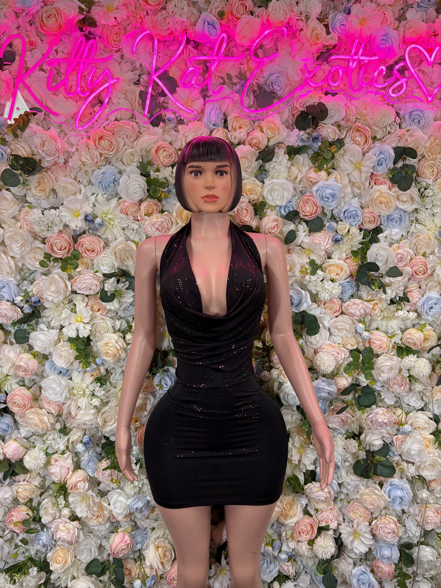 Black Mini Dress Rave Festival Clubwear Exotic Outfit Bodysuit