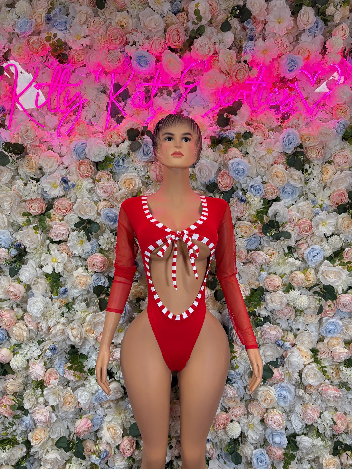 Bottlegirl Outfit Christmas Sexy Santa Bodysuit  Costume Santa Baby Outfit Bartender Dancewear