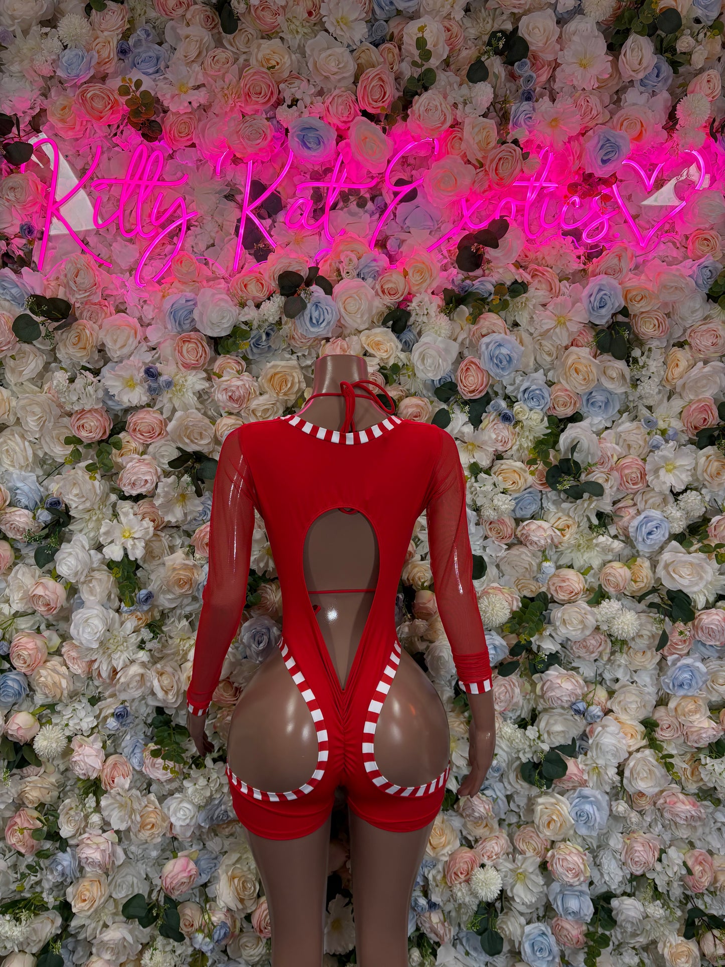 Bottlegirl Outfit Christmas Sexy Santa Bodysuit  Costume Santa Baby Outfit Bartender Dancewear