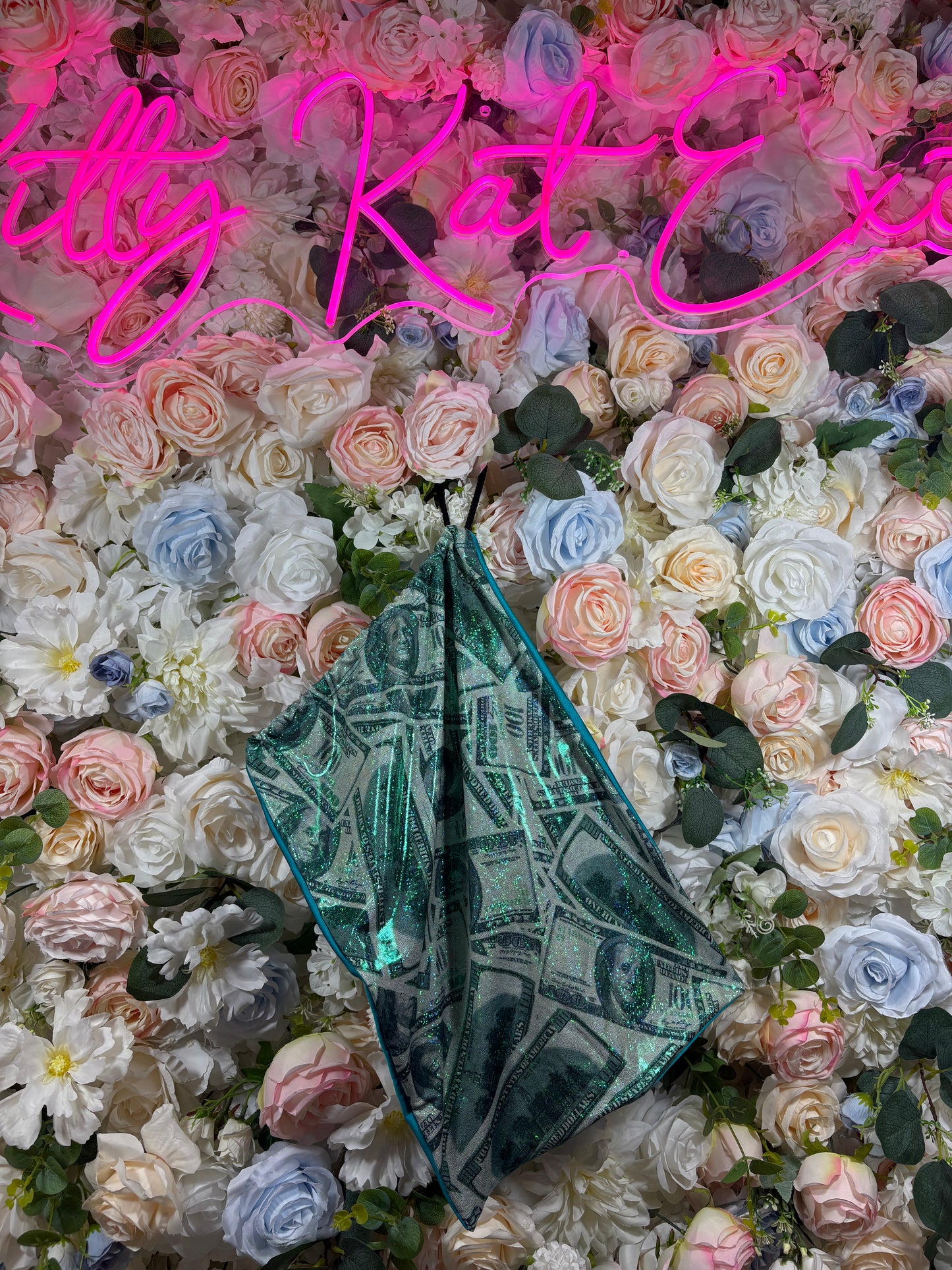 Money Print Holographic Money Bag