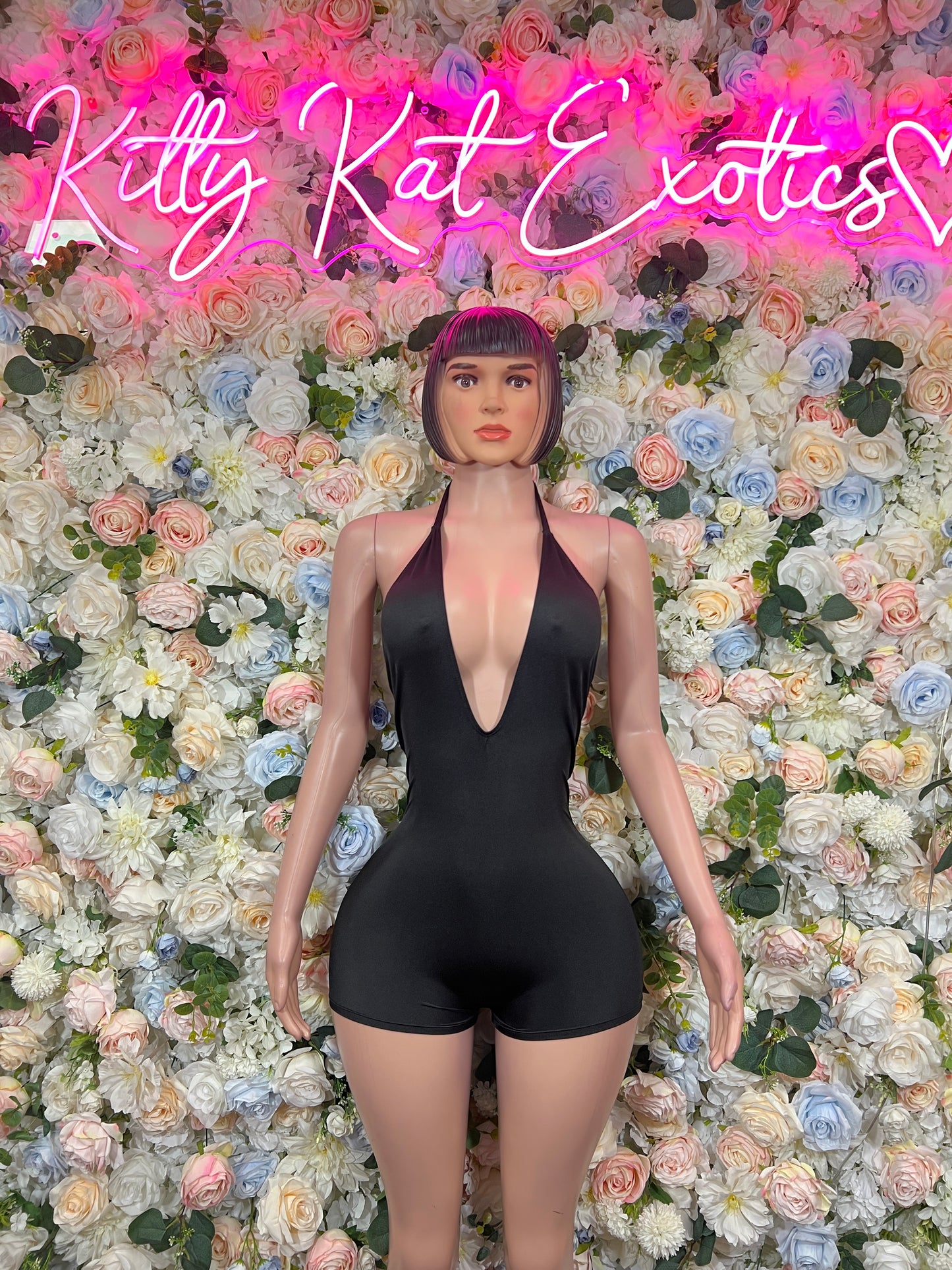 Black Bottlegirl Bodysuit - Exotic Dancewear, Bartender Costume & Rave Clubwear