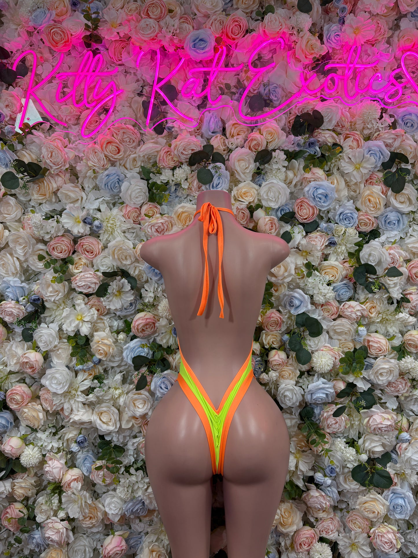 Neon Bartender Bodysuit - Sexy One Piece Rave Clubwear Outfit for Women Bottlegirl Bottle Service