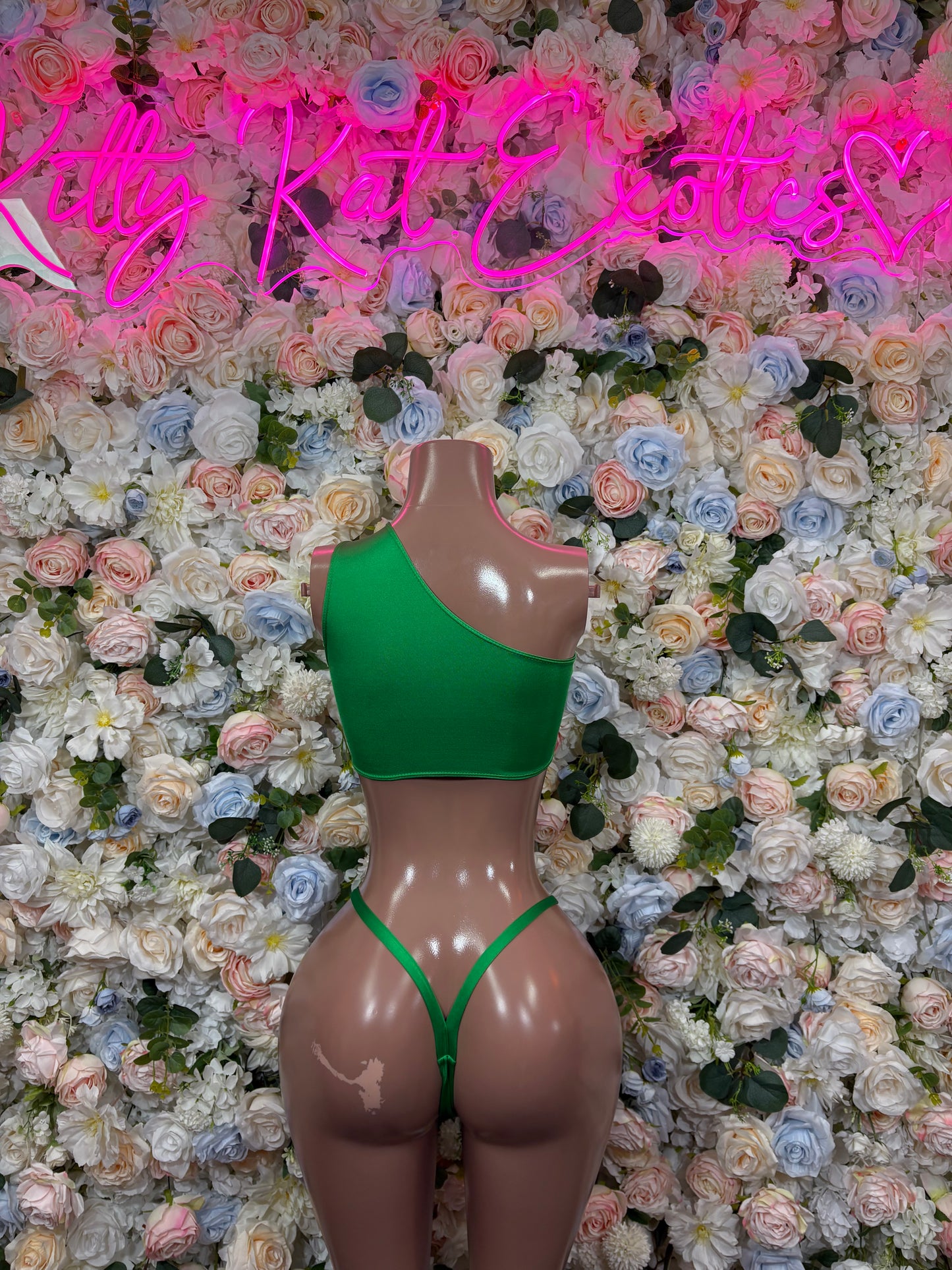 Women’s Bikini Green Two Piece Set Ravewear –  Dancewear Outfit