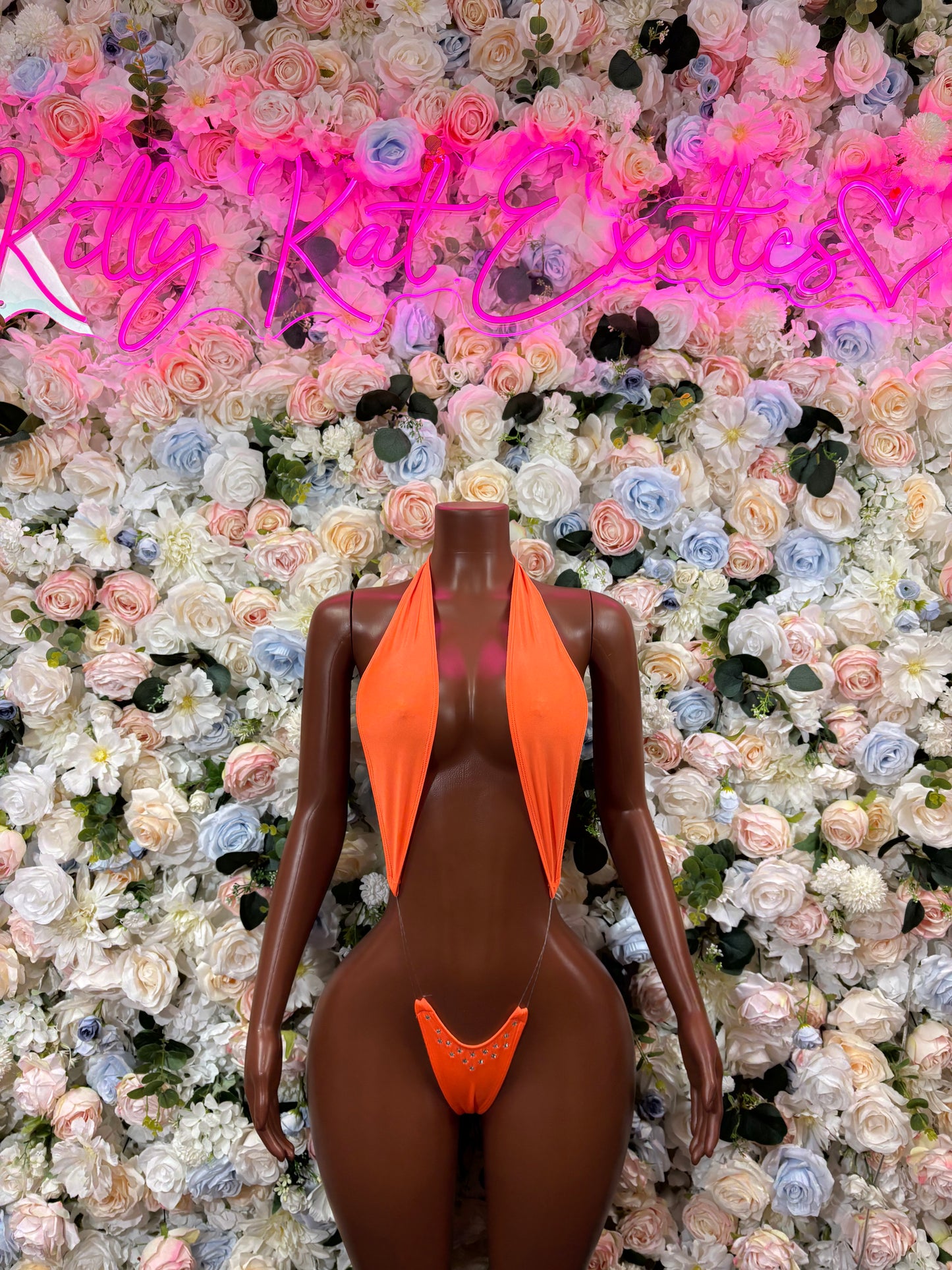 Rave Outfit Bodysuit Orange One-Piece Dancewear