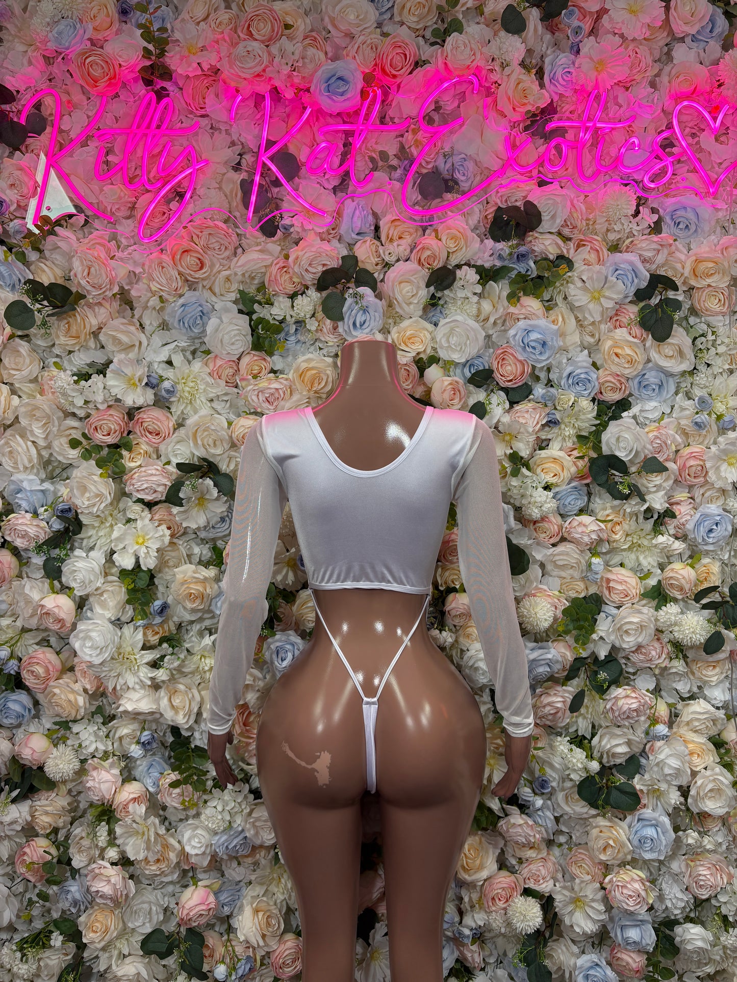 White Rave Slingshot Bodysuit | Festival Outfit | Exotic Dance wear | Sexy Summer Clubwear