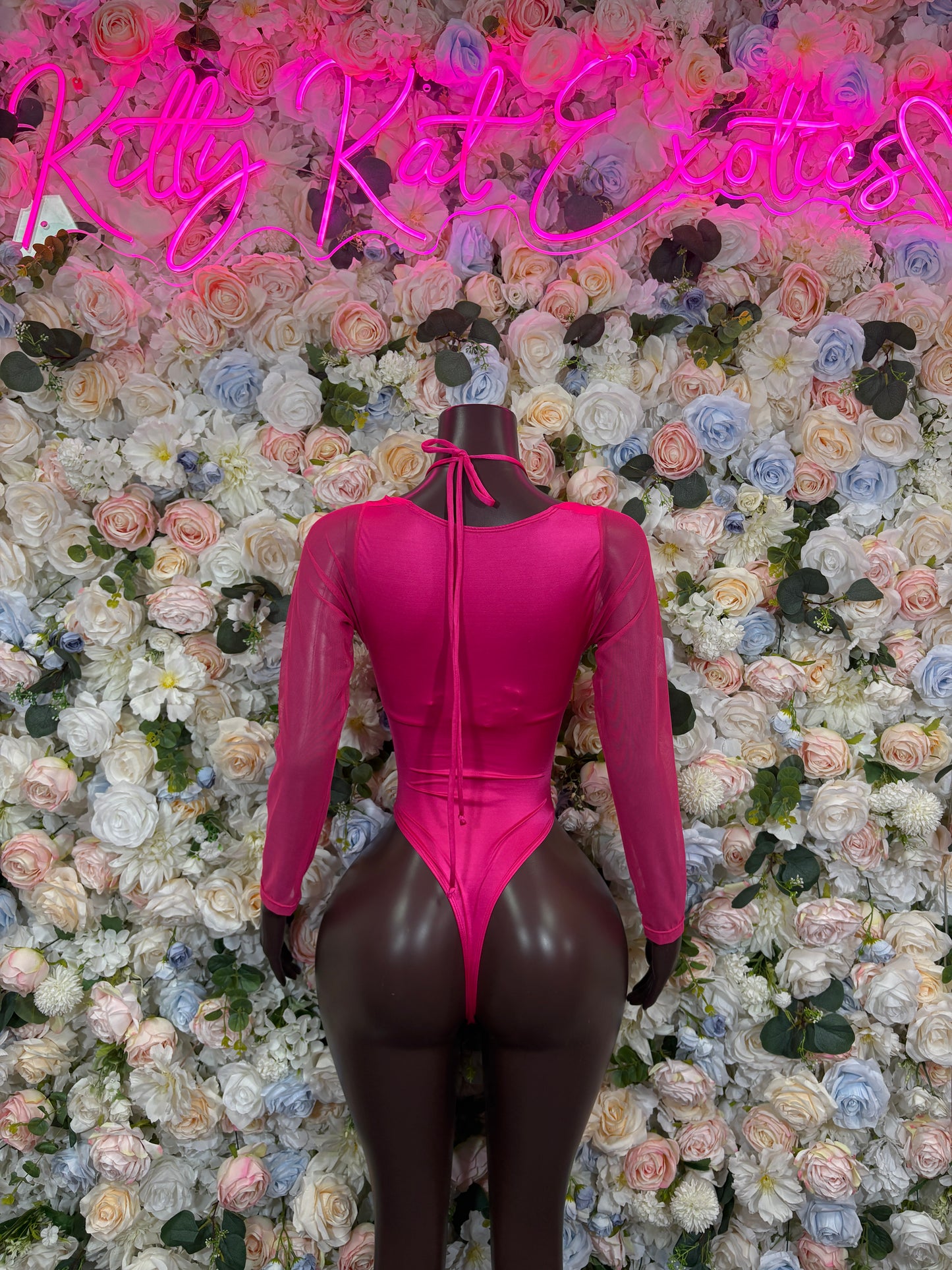 Pink Bottlegirl Bodysuit | Lace-Up Festival Rave Outfit Clubwear One Piece