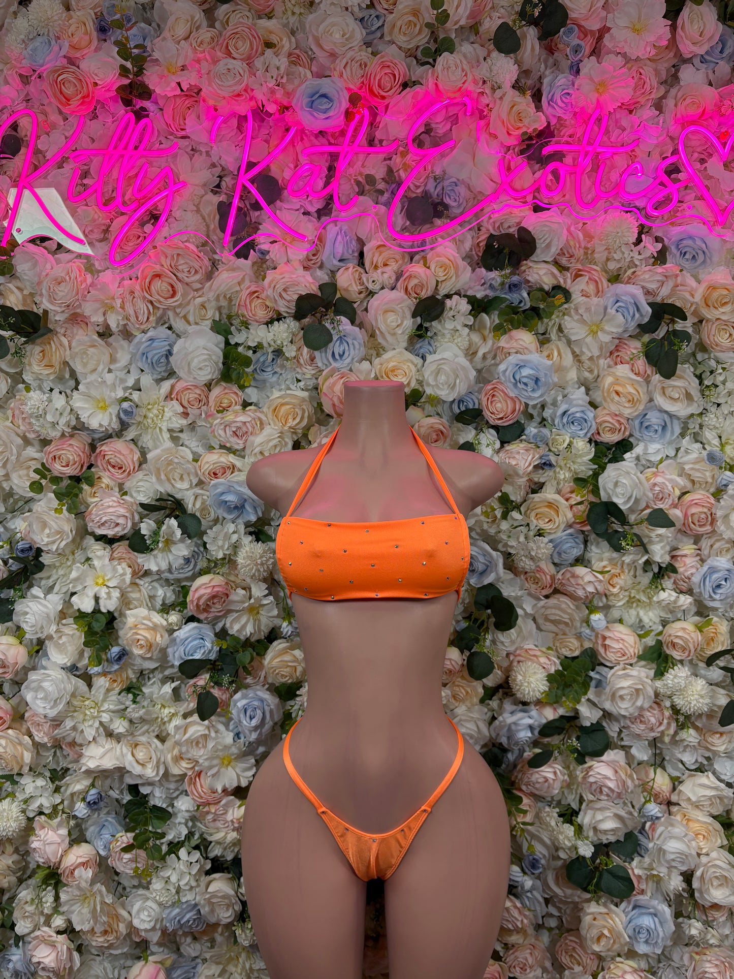 Summer Bikini Orange Two-Piece  – Beachwear