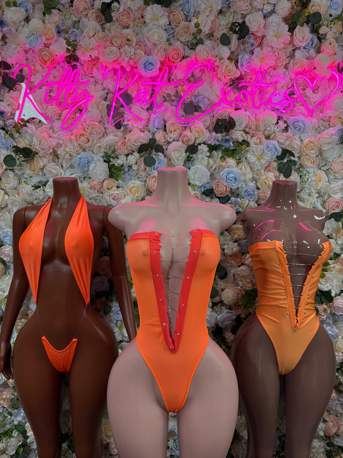 Rave Outfit Bodysuit Orange One-Piece Dancewear