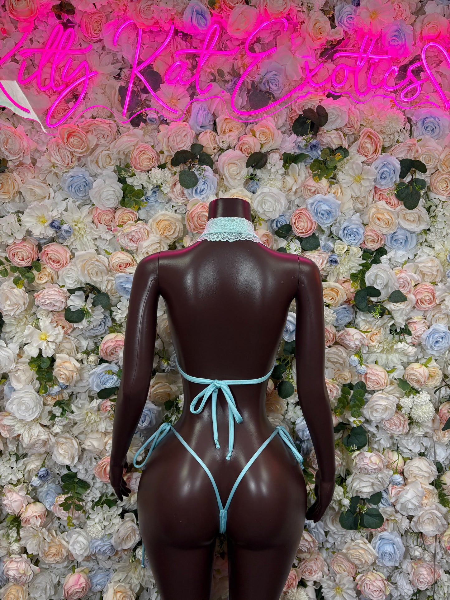 Baby Blue Lace Bikini Lingerie – Rave, Festival, Clubwear, Exotic Dancewear