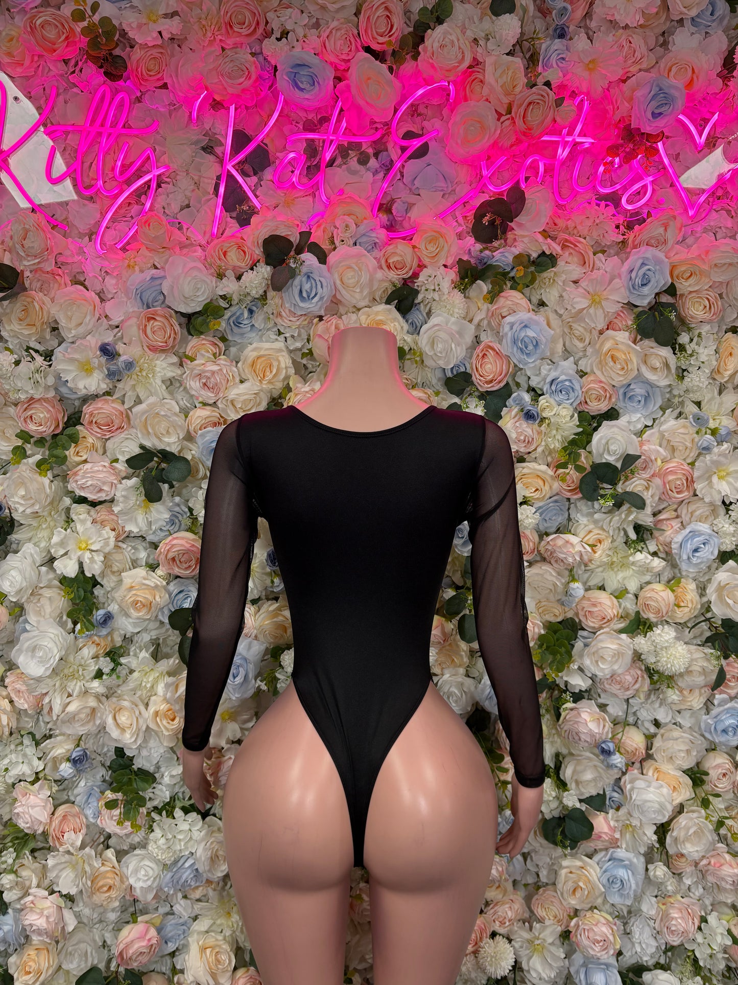 Bottlegirl Outfit Black Metallic Bodysuit - One Piece Bartender Outfit, EDM Dancewear, Party Clubwear