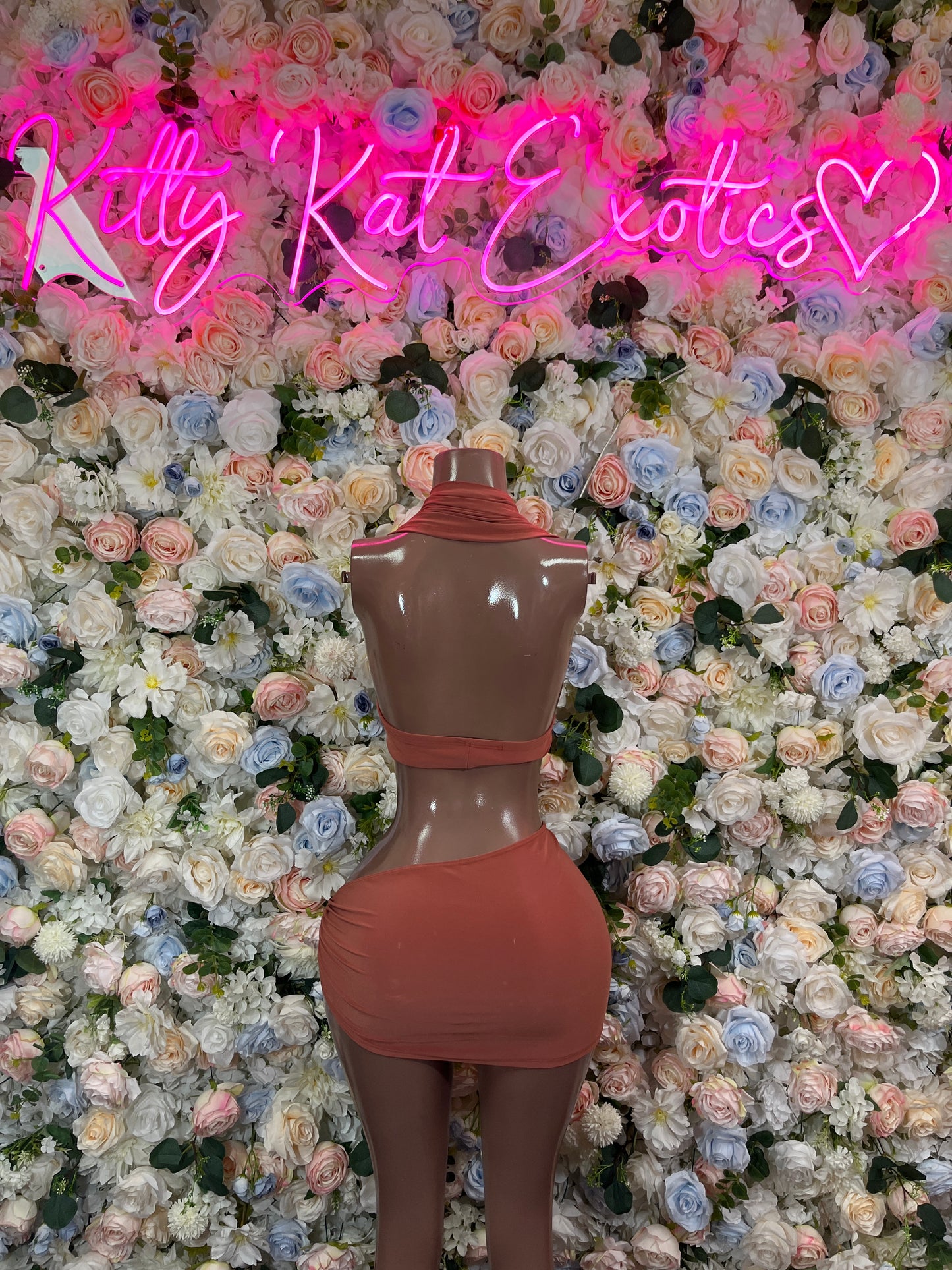 Two Piece Brown Skirt Set Festival  Rave-wear Exotic Dancewear for Performers, Raves, & Festival Clothing