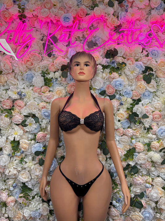 Black Two Piece Set Festival Outfit Dancewear Clubwear Ravewear