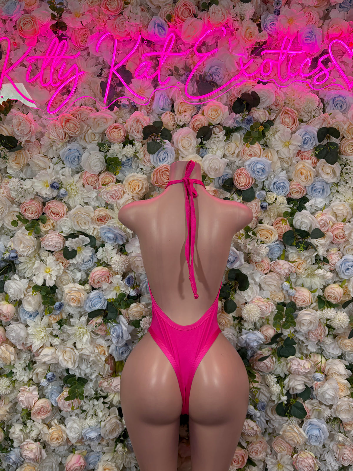 Bottlegirl Bodysuit One Piece Pink Bodysuit – Festival Exotic Dancewear Rave Outfit