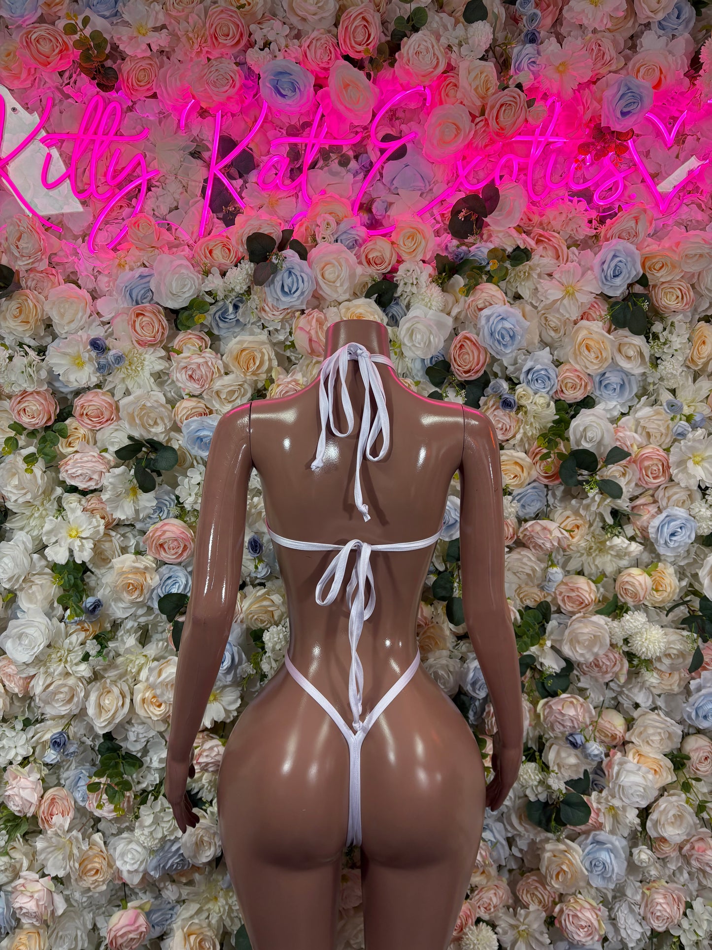 Christmas Bartender Outfit Sexy One Piece Slingshot “Gift” Red Santa Exotic Dancewear Costume Holiday