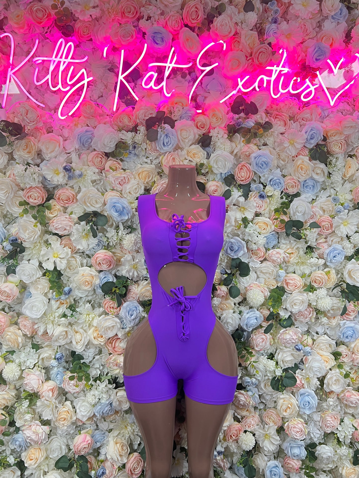 Bottlegirl - Exotic Dancewear Purple One Piece  - Rave Outfit  Sexy for Performers, Events, or Special Occasions