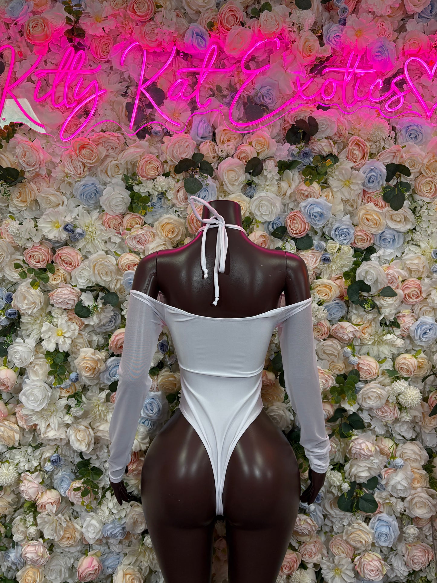 Bottlegirl White One Piece Bodysuit Exotic Dancewear Rave Festival Outfit