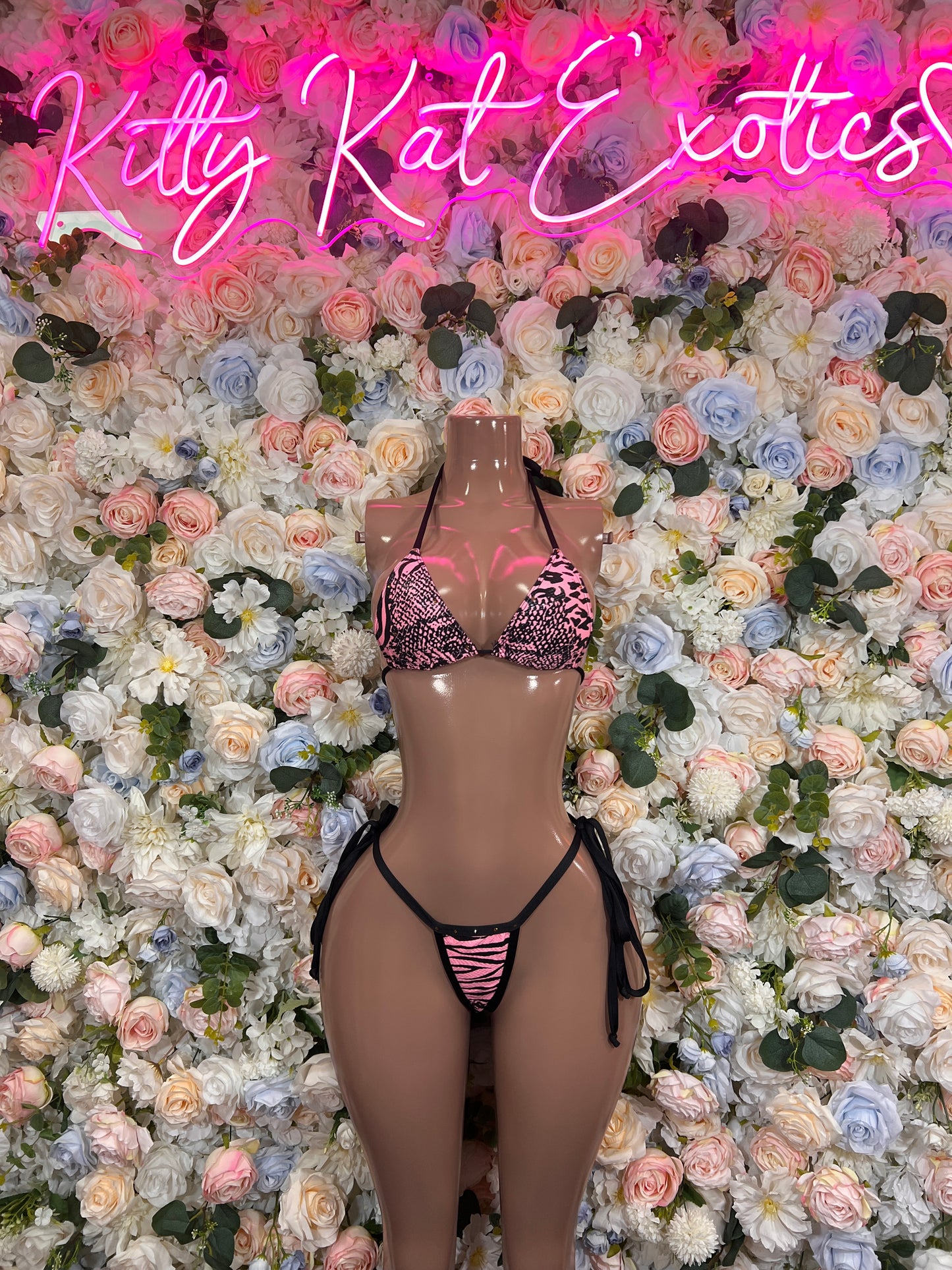 Animal Print Bikini Two Piece Metallic Outfit Festival