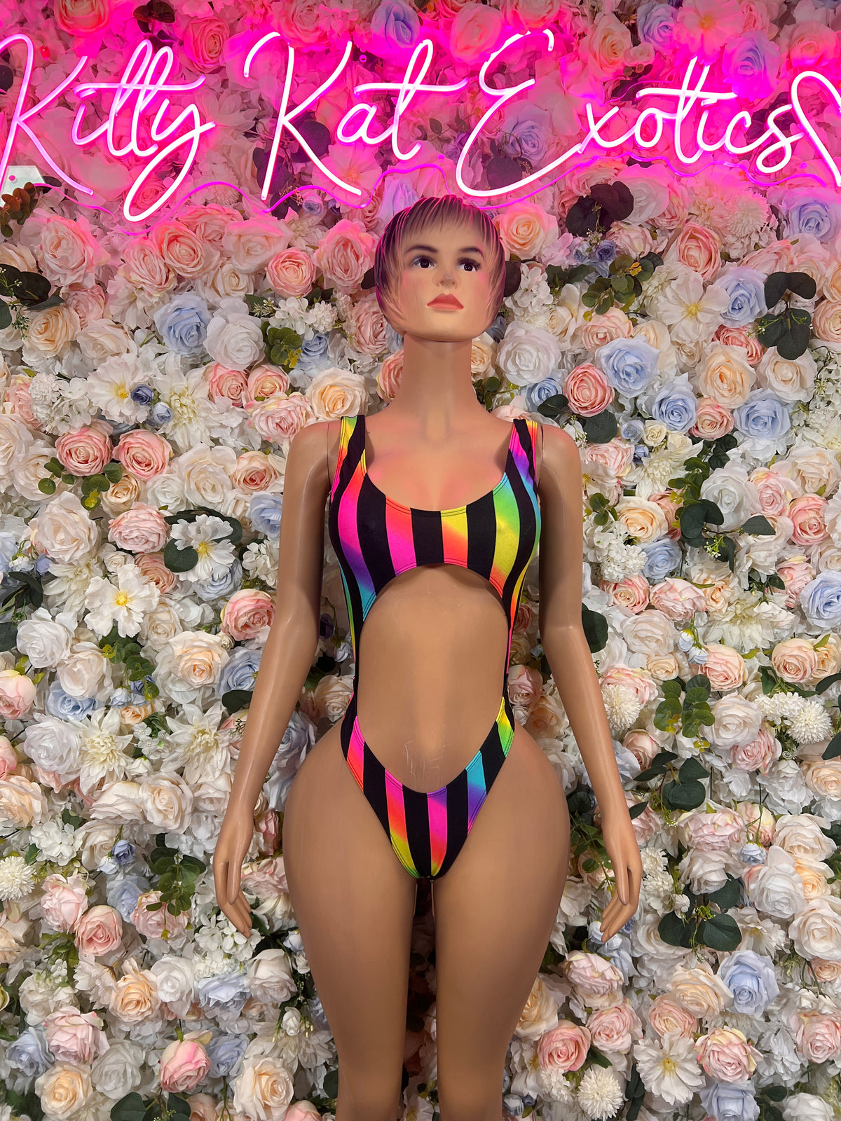 Rave Bodysuit One-Piece Multicolor Oufit– Exotic Dance & Rave Clothing