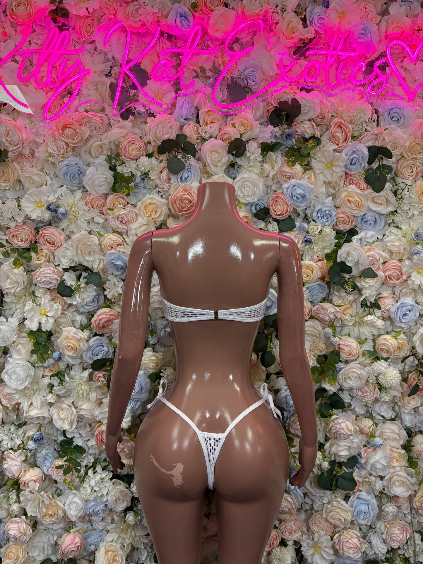 White Two Piece Bikini Exotic Dancewear Rave Festival Outfit