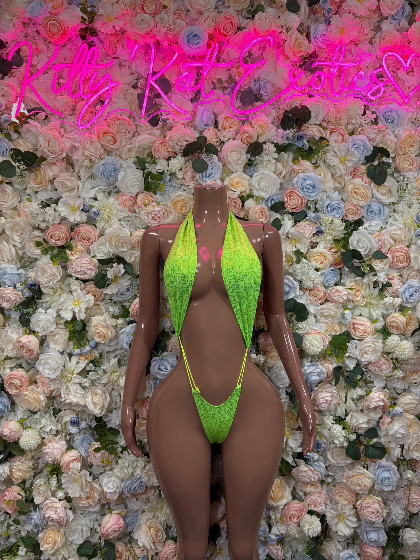 Ravewear Neon Green Bodysuit - Exotic Dancewear for Performers, Raves, & Festival Clothing