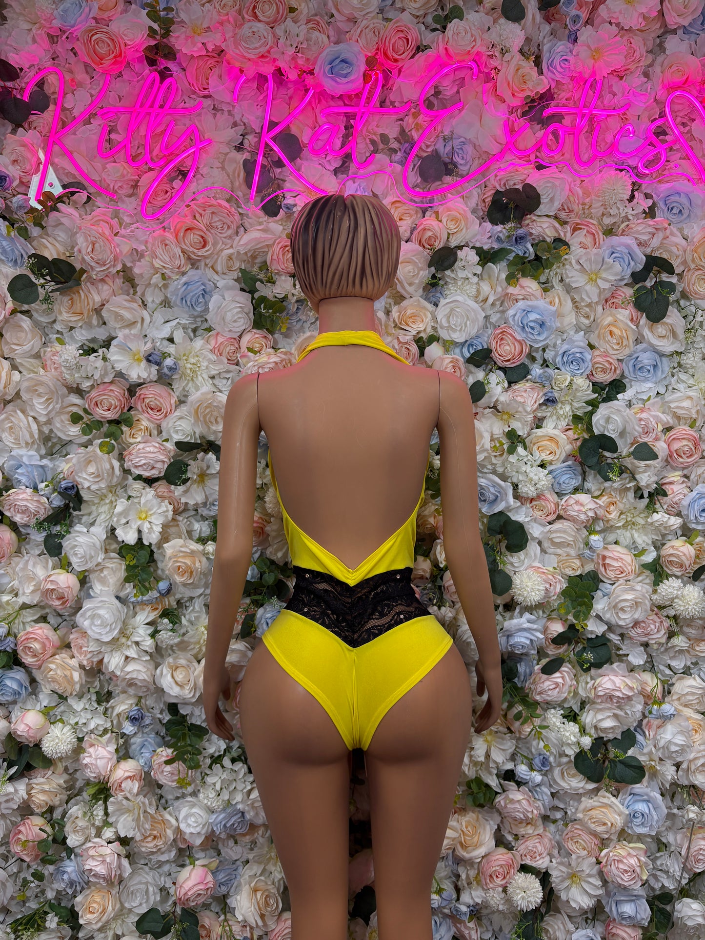 Rave Clothing Yellow Bodysuit - Exotic Dancewear for Performers, Raves, & Festival Clothing