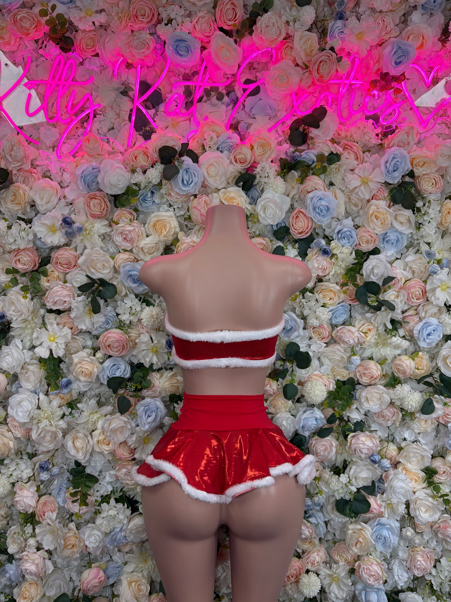 Sexy Candy Cane Two Piece Skirt Set Christmas Costume Santa Baby Bottle Girl Outfit Bartender Dancewear Festival Stripes Leotard