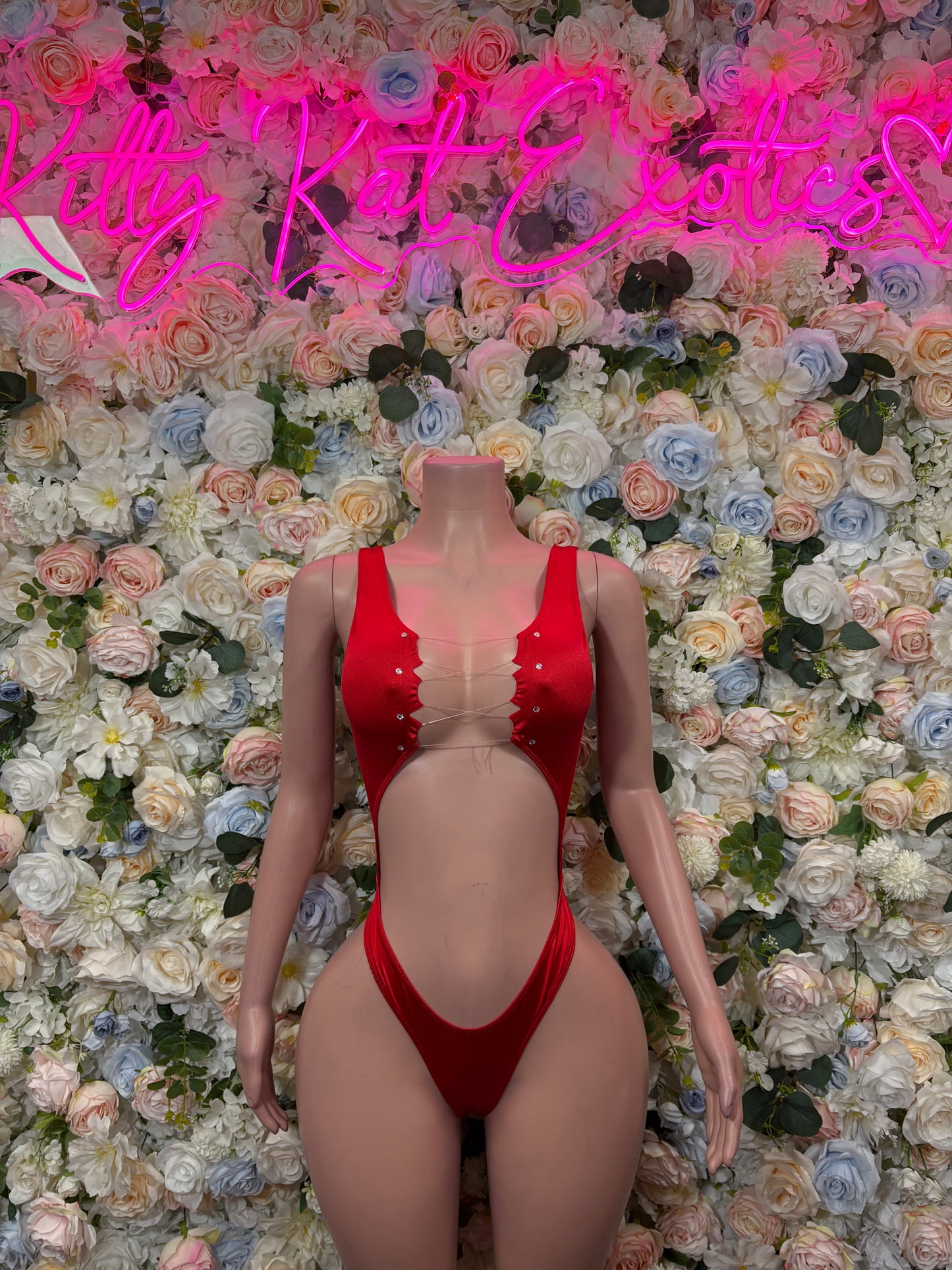 Ravewear Bodysuit Red Festival Outfit - Exotic Dancewear
