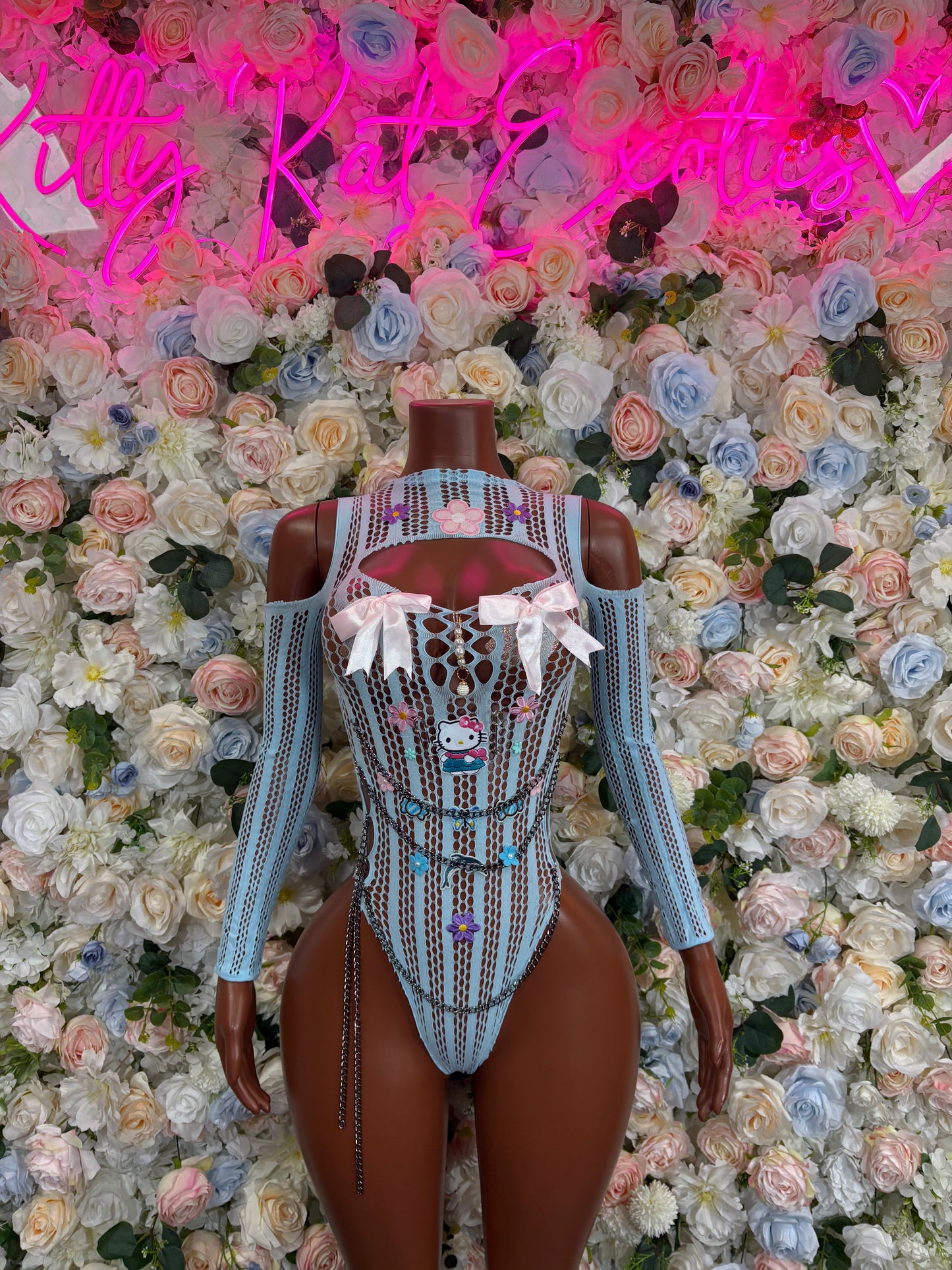 Fishent Dress Blue Custom Exotic Dancewear Festival wear