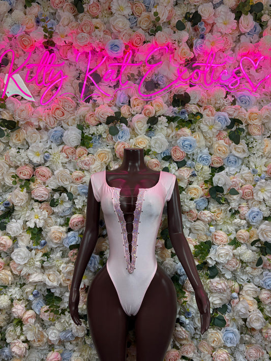 Pink Bodysuit One Piece Exotic Dancewear