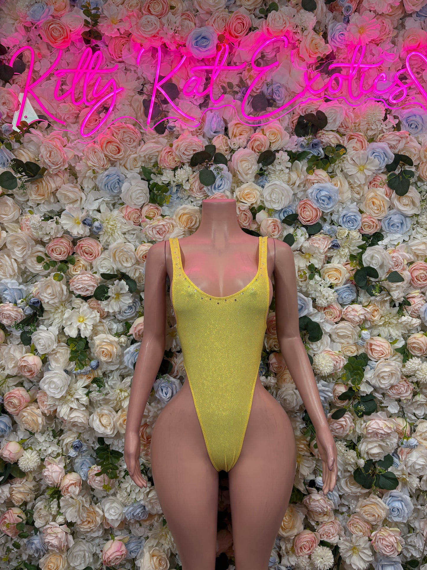 Rave Clothing Yellow Bodysuit - Exotic Dancewear for Performers, Raves, & Festival Clothing
