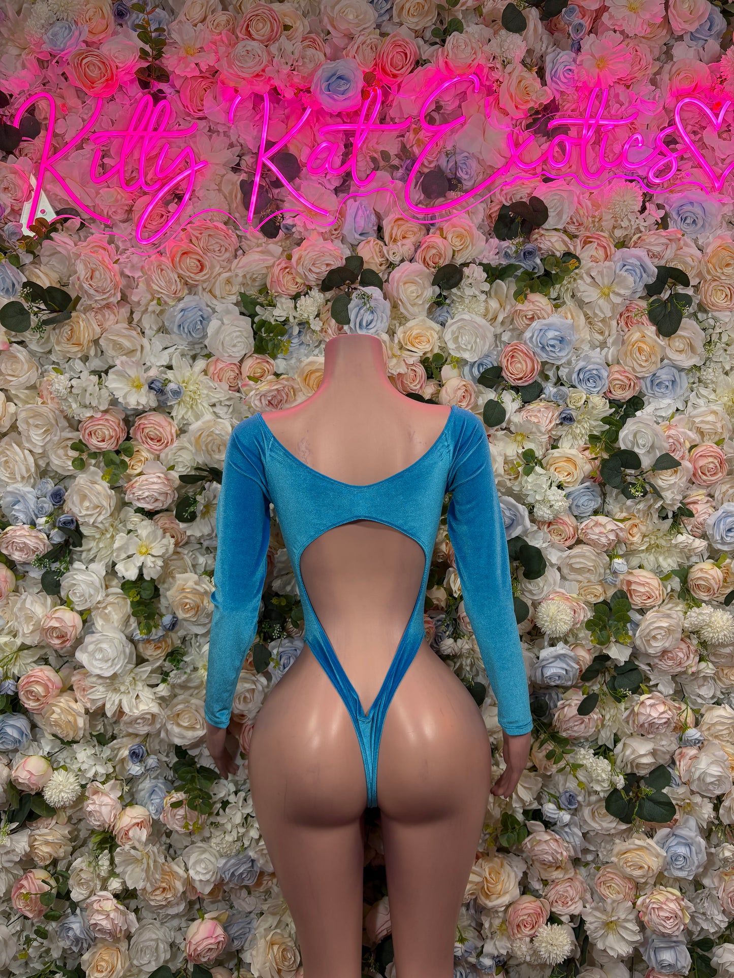 Teal Velvet Bodysuit | Rave Festival Outfit, Exotic Dancewear