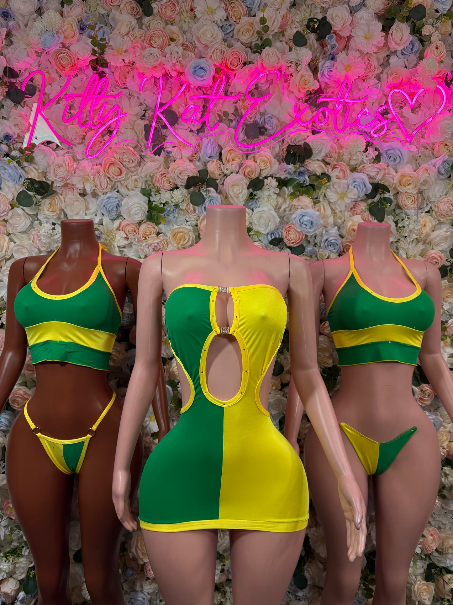 Brazilian Flag Dress One-Piece Festival Dancewear