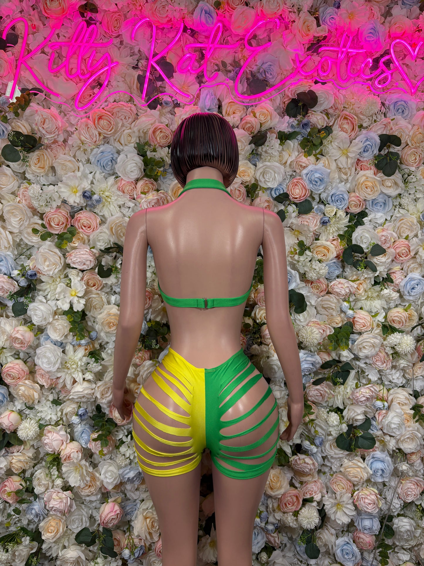 Brazilian Flag World Cup Costume Festival Outfit Ravewear Exotic Dance wear