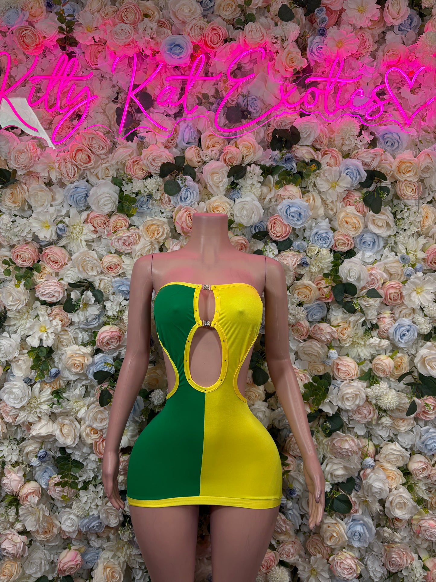 Brazilian Flag Dress One-Piece Festival Dancewear