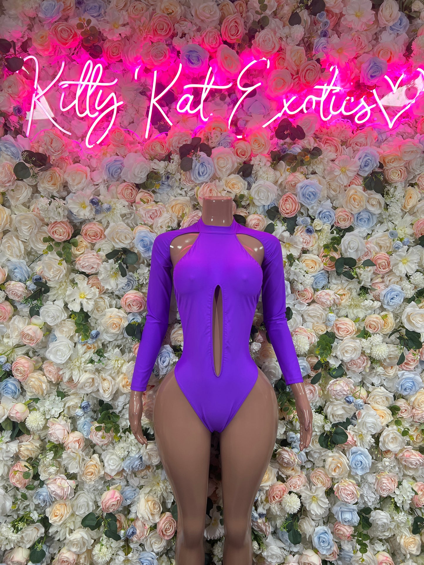 Bottlegirl - Exotic Dancewear Purple One Piece  - Rave Outfit  Sexy for Performers, Events, or Special Occasions