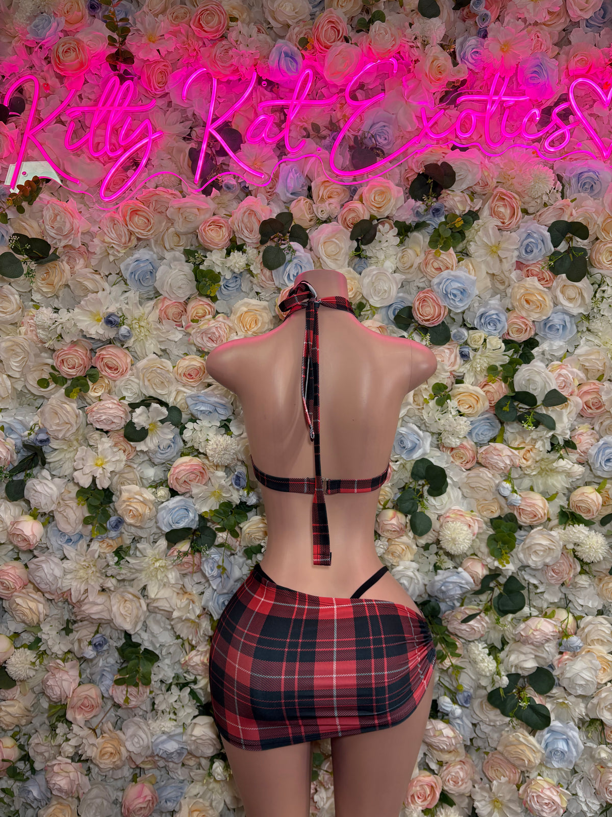 Red And Black Plaid Rave Skirt Set – Exotic Dance Wear