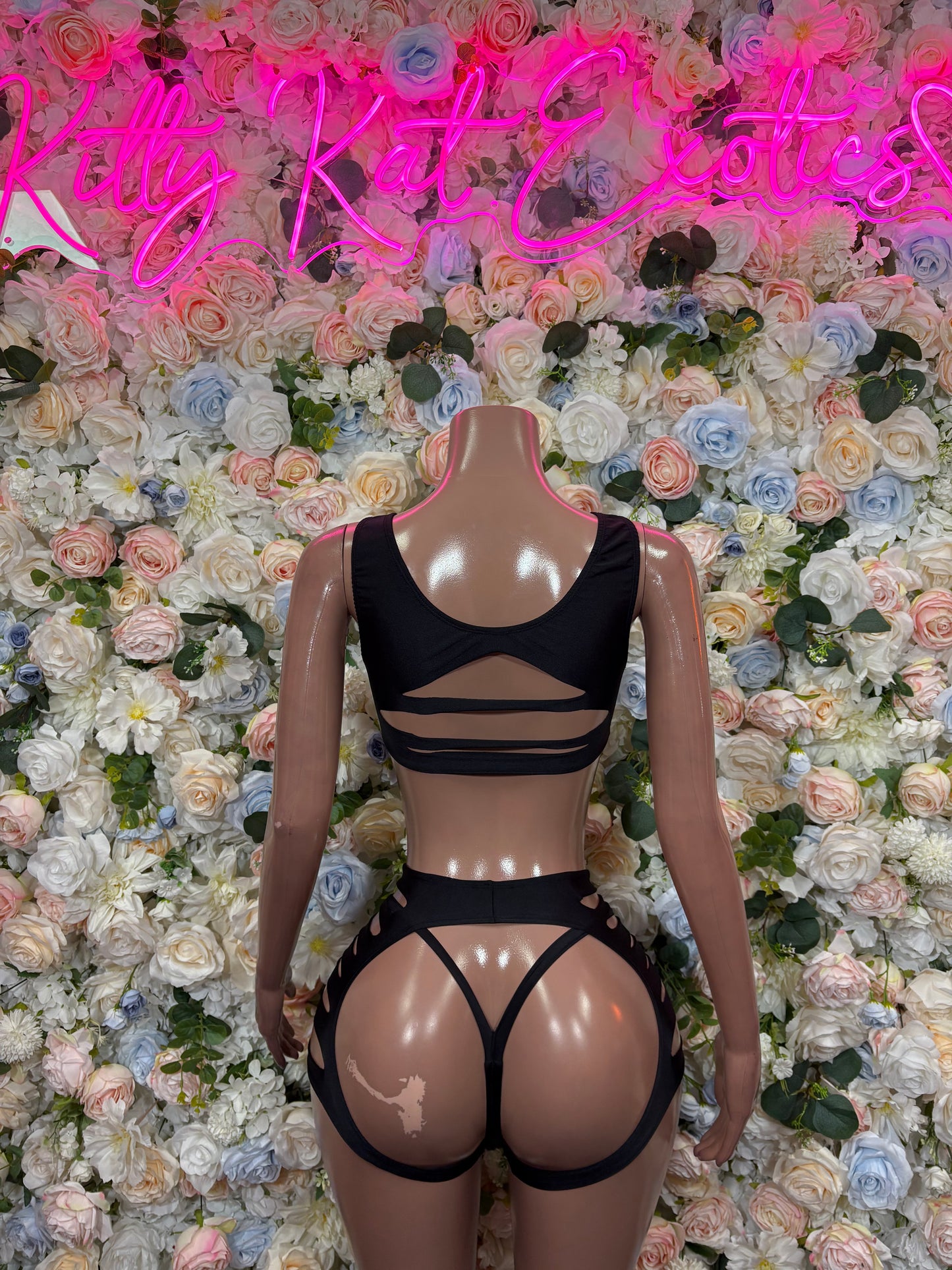 Women’s Dancewear Black Two Piece  Set Outfit Ravewear
