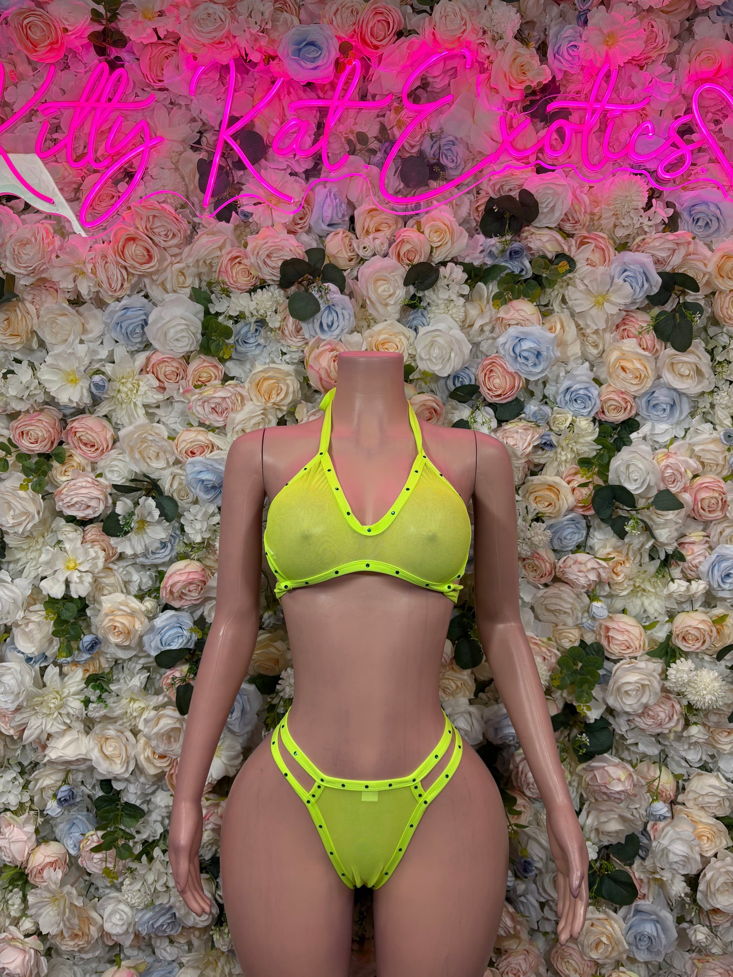 Neon Two Piece Fishnet Set –  Bottlegirl Bikini