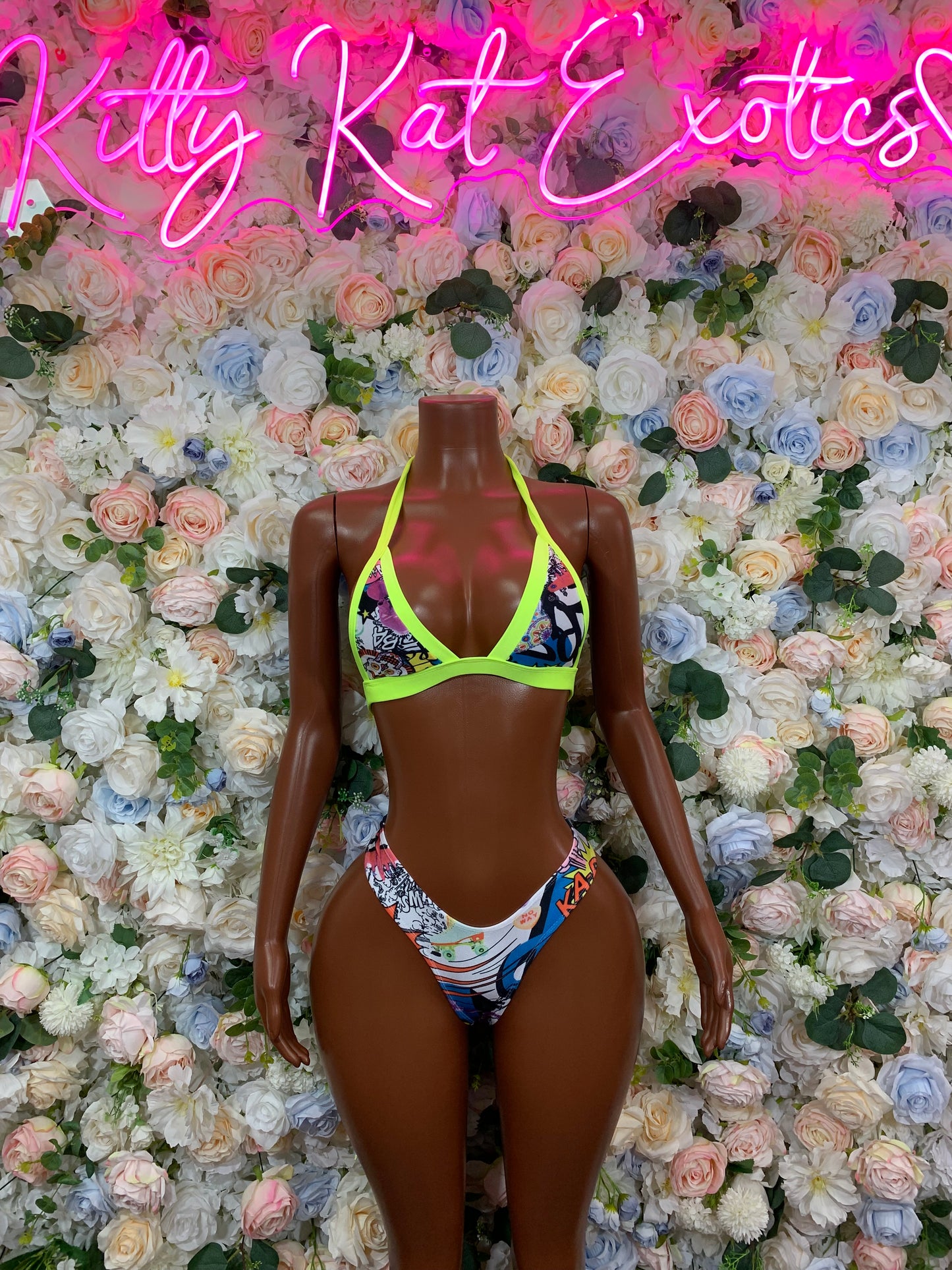Multicolor Two Piece Two Piece Outfit, Rave Festival Wear