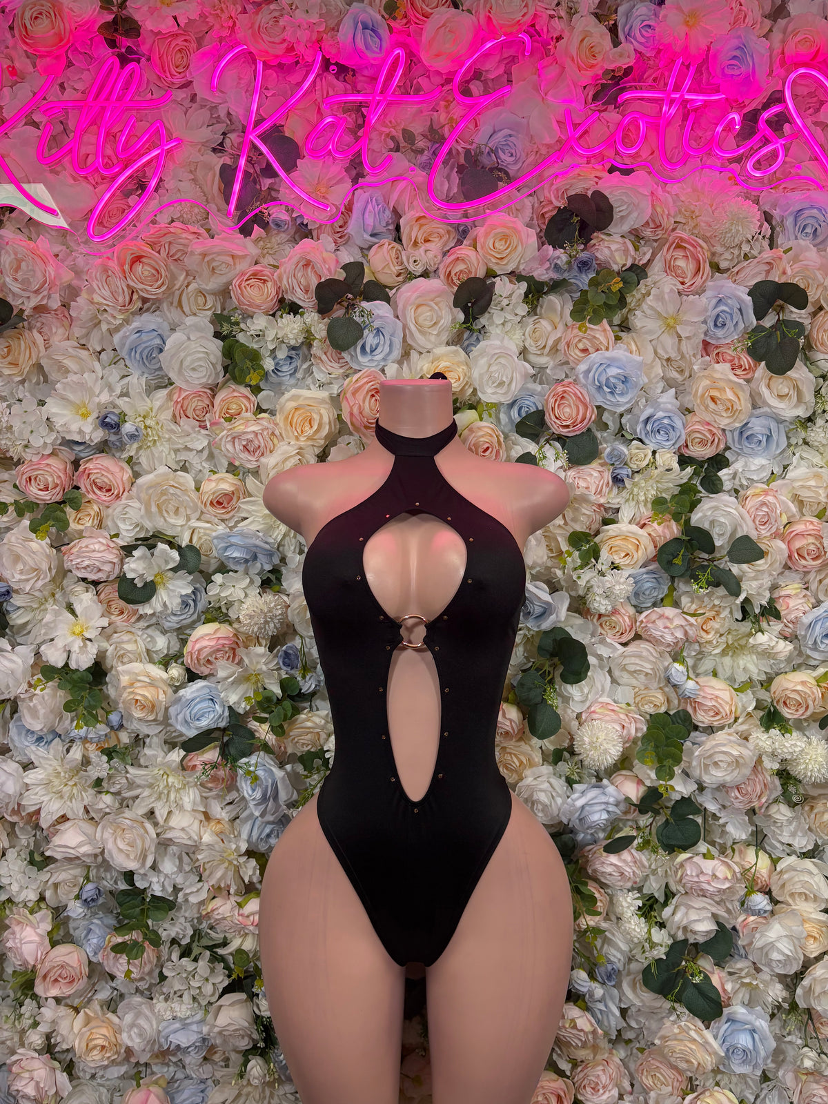Black One-Piece Bodysuit  – Exotic Dance & Rave Wear Fesival Bodysuit