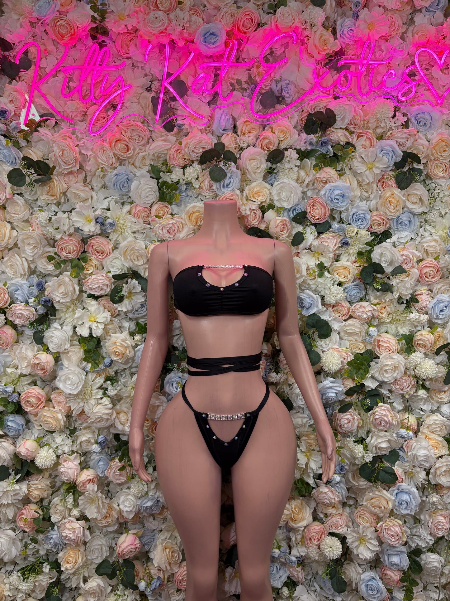 Black Two Piece Festival Outfit Dancewear Clubwear
