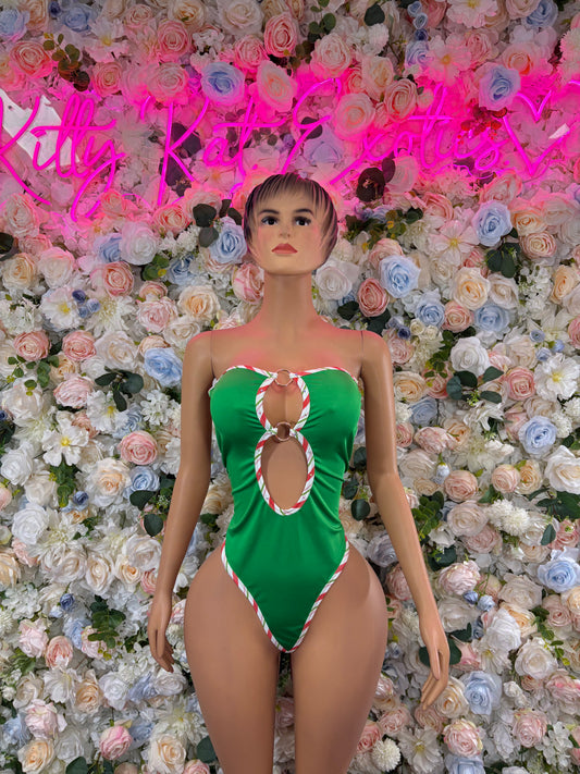 Bottlegirl Christmas Bodysuit - Holiday Design | Exotic Dancewear for Performers, Bottlegirl, Bartender