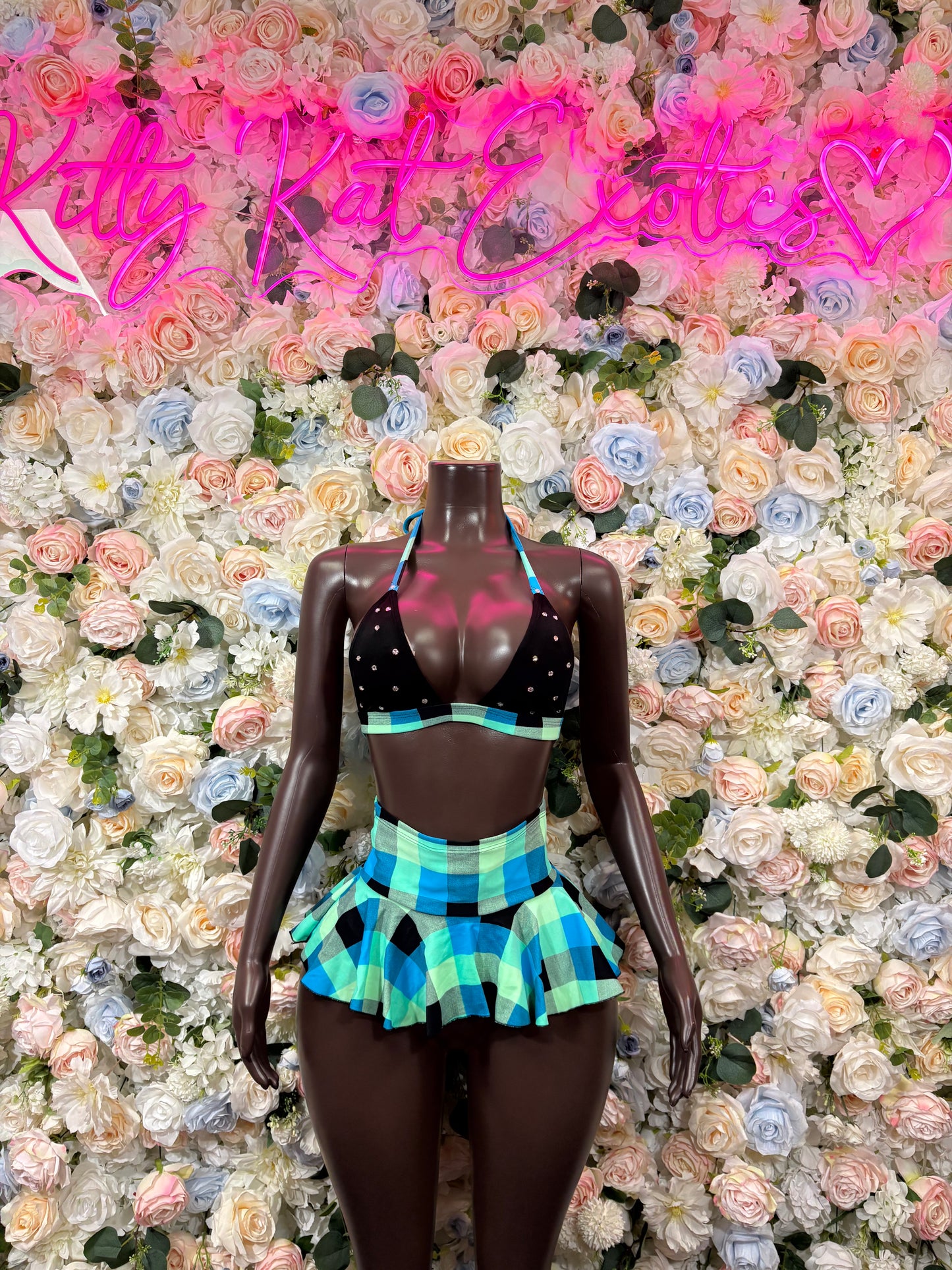 School Girl Skirt Set Rave Outfit  Festival Two Piece