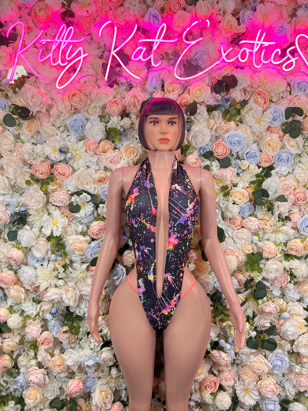 Multicolor One Piece Slingshot  – Summer Festivals & Rave Wear Dancewear