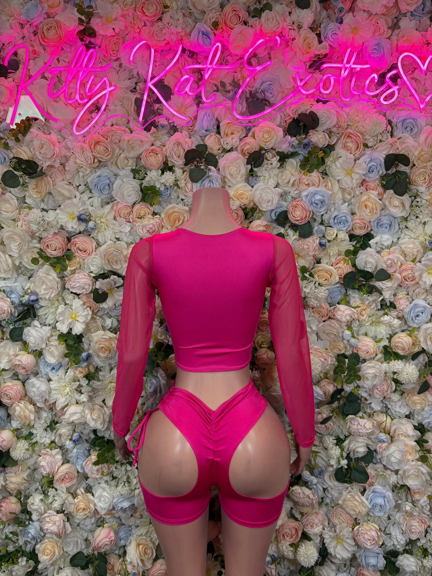 Pink Bottlegirl Bodysuit – One Piece Exotic Dancewear, Rave Outfit & Festival Clubwear