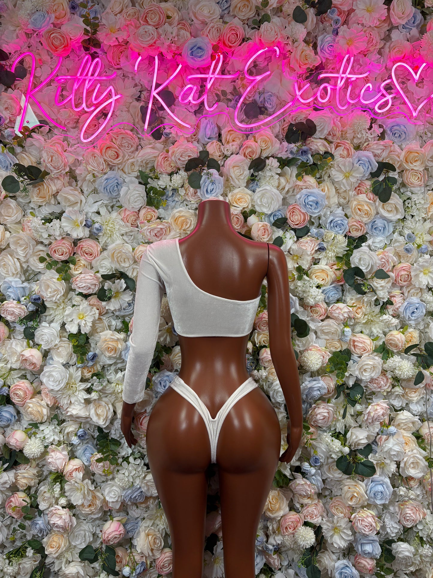 White Two Piece Festival Bikini - Rave Outfit, Exotic Dancewear, Summer Outfit