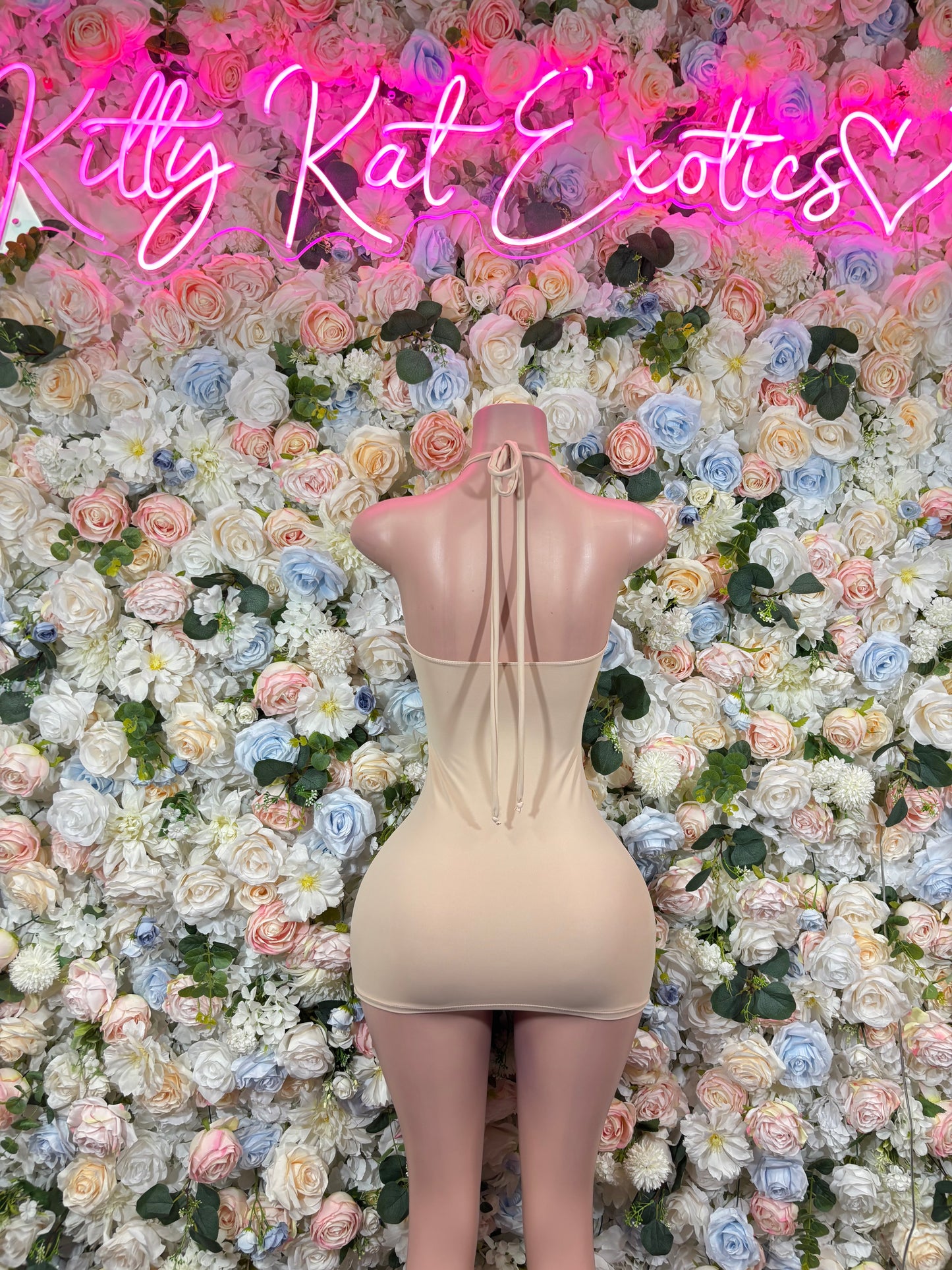 Nude Dress for Women - Date Night Mini Dress | Rave Festival Exotic Dancewear Bottle Girl Clubwear